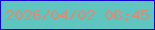 文字の大きさ：4、枠の色：1204cf、背景の色：5fc5bf、文字の色：dc8b76 無料ブログパーツのブログ時計