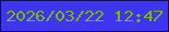 文字の大きさ：1、枠の色：120c58、背景の色：3e36ef、文字の色：7ab512 無料ブログパーツのブログ時計