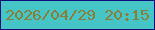 文字の大きさ：2、枠の色：120d7d、背景の色：46c5c6、文字の色：8a7d38 無料ブログパーツのブログ時計