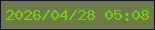 文字の大きさ：1、枠の色：121053、背景の色：6e7b48、文字の色：71d309 無料ブログパーツのブログ時計