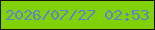 文字の大きさ：2、枠の色：121210、背景の色：81d107、文字の色：5d83d2 無料ブログパーツのブログ時計