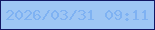 文字の大きさ：3、枠の色：121663、背景の色：9ec6f4、文字の色：7fb2f2 無料ブログパーツのブログ時計