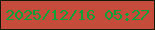 文字の大きさ：3、枠の色：121706、背景の色：c54c3a、文字の色：0ca037 無料ブログパーツのブログ時計