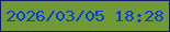 文字の大きさ：3、枠の色：121a6c、背景の色：719936、文字の色：063be8 無料ブログパーツのブログ時計