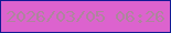 文字の大きさ：3、枠の色：121a94、背景の色：dc63ce、文字の色：ae859c 無料ブログパーツのブログ時計