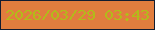文字の大きさ：2、枠の色：121c30、背景の色：e17d3e、文字の色：b3ba1a 無料ブログパーツのブログ時計