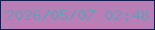 文字の大きさ：2、枠の色：121c4f、背景の色：b87eb6、文字の色：6f99b9 無料ブログパーツのブログ時計