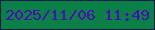 文字の大きさ：2、枠の色：121d44、背景の色：0a8048、文字の色：480eb4 無料ブログパーツのブログ時計