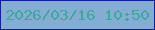 文字の大きさ：5、枠の色：121e9c、背景の色：84add3、文字の色：3ea89c 無料ブログパーツのブログ時計