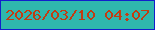文字の大きさ：1、枠の色：121ecc、背景の色：2fb7ad、文字の色：c33c12 無料ブログパーツのブログ時計