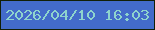 文字の大きさ：3、枠の色：121f06、背景の色：436bca、文字の色：8ed4cd 無料ブログパーツのブログ時計