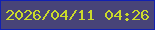 文字の大きさ：5、枠の色：1221b1、背景の色：484478、文字の色：cbda2b 無料ブログパーツのブログ時計