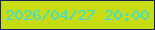 文字の大きさ：3、枠の色：122454、背景の色：c8dc14、文字の色：40ddd1 無料ブログパーツのブログ時計