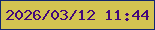 文字の大きさ：1、枠の色：122670、背景の色：d3c351、文字の色：43087a 無料ブログパーツのブログ時計