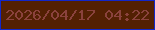 文字の大きさ：4、枠の色：1227ca、背景の色：532003、文字の色：8a423d 無料ブログパーツのブログ時計