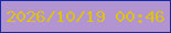 文字の大きさ：5、枠の色：122bad、背景の色：b294d1、文字の色：dec207 無料ブログパーツのブログ時計