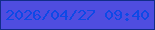文字の大きさ：1、枠の色：122d89、背景の色：4f4de0、文字の色：0e49e6 無料ブログパーツのブログ時計