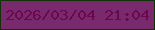文字の大きさ：1、枠の色：123107、背景の色：792a6c、文字の色：6a0750 無料ブログパーツのブログ時計
