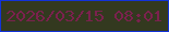 文字の大きさ：2、枠の色：1232d9、背景の色：33391f、文字の色：7b214e 無料ブログパーツのブログ時計