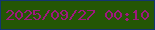 文字の大きさ：2、枠の色：123571、背景の色：245605、文字の色：9e187e 無料ブログパーツのブログ時計