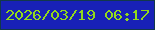 文字の大きさ：4、枠の色：12384b、背景の色：1821b7、文字の色：92d91b 無料ブログパーツのブログ時計