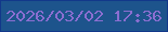 文字の大きさ：5、枠の色：12388a、背景の色：1d548c、文字の色：8a6ed1 無料ブログパーツのブログ時計