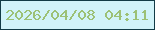 文字の大きさ：2、枠の色：123b46、背景の色：d1f3f9、文字の色：9cc176 無料ブログパーツのブログ時計