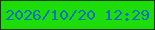 文字の大きさ：1、枠の色：123c0c、背景の色：1ddd08、文字の色：0f6dc3 無料ブログパーツのブログ時計