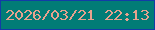 文字の大きさ：1、枠の色：123ca7、背景の色：017c76、文字の色：e7a28e 無料ブログパーツのブログ時計
