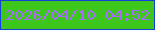 文字の大きさ：4、枠の色：123fd9、背景の色：3dc71c、文字の色：a86bfb 無料ブログパーツのブログ時計