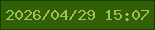 文字の大きさ：3、枠の色：124000、背景の色：316006、文字の色：a1c050 無料ブログパーツのブログ時計