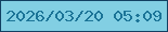 文字の大きさ：2、枠の色：124062、背景の色：82cfe3、文字の色：1b7497 無料ブログパーツのブログ時計