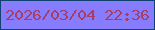 文字の大きさ：3、枠の色：124271、背景の色：867cfd、文字の色：a73d63 無料ブログパーツのブログ時計