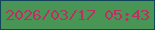 文字の大きさ：3、枠の色：12445c、背景の色：489555、文字の色：b93162 無料ブログパーツのブログ時計