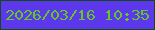 文字の大きさ：5、枠の色：124c14、背景の色：5c37eb、文字の色：60c827 無料ブログパーツのブログ時計