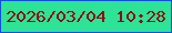 文字の大きさ：1、枠の色：124de6、背景の色：2de396、文字の色：900a14 無料ブログパーツのブログ時計