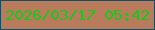 文字の大きさ：1、枠の色：124e62、背景の色：b87b5c、文字の色：15c81a 無料ブログパーツのブログ時計
