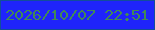 文字の大きさ：1、枠の色：124e9b、背景の色：1f24fb、文字の色：418956 無料ブログパーツのブログ時計
