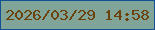文字の大きさ：5、枠の色：125094、背景の色：80a498、文字の色：6b420b 無料ブログパーツのブログ時計