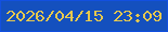 文字の大きさ：1、枠の色：1250e0、背景の色：1450be、文字の色：e6c84e 無料ブログパーツのブログ時計