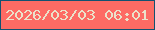 文字の大きさ：4、枠の色：125271、背景の色：fd6b64、文字の色：ebe2ca 無料ブログパーツのブログ時計