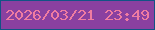 文字の大きさ：3、枠の色：125385、背景の色：8a40a0、文字の色：ef7ca1 無料ブログパーツのブログ時計
