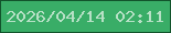 文字の大きさ：3、枠の色：12542c、背景の色：39ad67、文字の色：b6e0c5 無料ブログパーツのブログ時計
