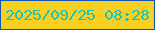 文字の大きさ：2、枠の色：1254b2、背景の色：f8d022、文字の色：16c5c2 無料ブログパーツのブログ時計