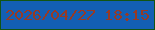 文字の大きさ：1、枠の色：125513、背景の色：135fb4、文字の色：973a25 無料ブログパーツのブログ時計