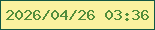 文字の大きさ：2、枠の色：125744、背景の色：faf29f、文字の色：528d3a 無料ブログパーツのブログ時計