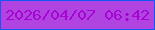 文字の大きさ：5、枠の色：1258f5、背景の色：b143e0、文字の色：a504d3 無料ブログパーツのブログ時計