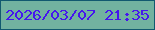 文字の大きさ：1、枠の色：125970、背景の色：72b2a0、文字の色：4516ee 無料ブログパーツのブログ時計