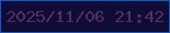 文字の大きさ：3、枠の色：1259c0、背景の色：100c35、文字の色：532e68 無料ブログパーツのブログ時計