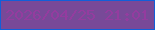 文字の大きさ：2、枠の色：125fd8、背景の色：784998、文字の色：943c9f 無料ブログパーツのブログ時計
